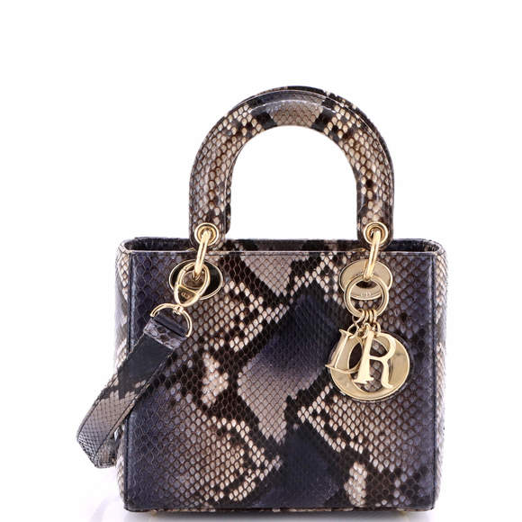 Christian Dior Small Lady Dior Bag Python - Picture 1 of 5